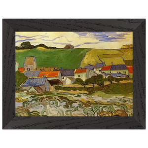 Vincent van Gogh  View of Auvers N2 Premium Wooden Framed Art Print / Poster