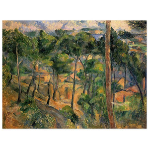 Paul Cezanne  LEstaque View Through The Pines Wood Print