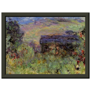 Claude Monet The House Seen through the Roses Metal Framed Print/Poster