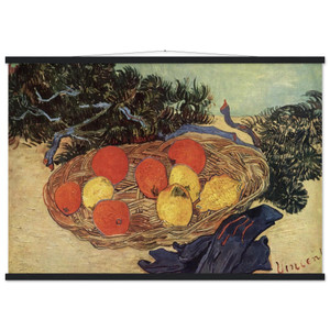 Van Gogh Still Life with Oranges and Lemons with Blue Gloves Matte Poster Hanger