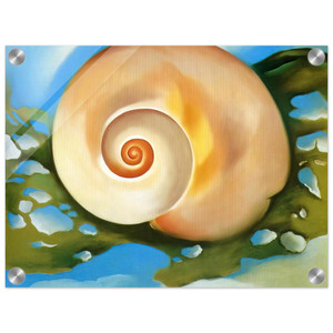 Georgia OKeeffe  Pink Shell with Seaweed Acrylic Print