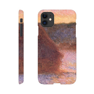 claude monet - Haystacks at Sunset Frosty Weather Slim case