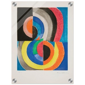 Sonia Delaunay  ABSTRACT COMPOSITION WITH SEMICIRCLES Acrylic Print