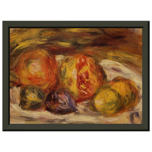Renoir Still Life Pomegranate Figs Apples Metal Framed Print