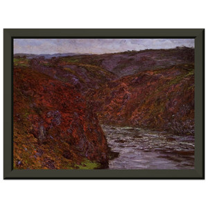 claude monet Valley of the Creuse Grey Sky Premium Metal Framed Art Print Poster