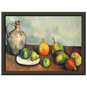 Paul Cezanne Still Life Pitcher Fruit Premium Metal Framed Art Print / Poster