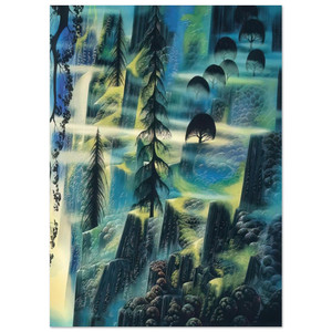 Eyvind Earle  Where Eagles Fly Fine Art Poster / Art Print