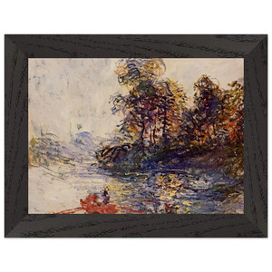 claude monet  THE RIVER N2 Premium Wooden Framed Art Print / Poster