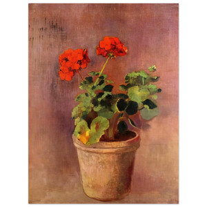Odilon Redon  THE POT OF GERANIUMS Wood Print