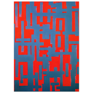 Ad Reinhardt  Untitled Red and Gray  1950 Fine Art Poster / Art Print