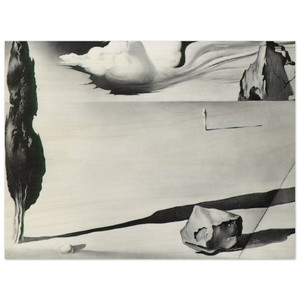 Salvador Dali  DESIGN FOR THE SET OF THE FILM SPELLBOUND Wood Print