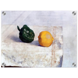 Odilon Redon  PEPPER AND LEMON ON A WHITE TABLECLOTH 1901 Acrylic Print
