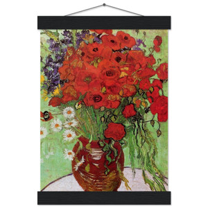 Vincent van Gogh Red Poppies and Daisies Matte Poster with Hanger