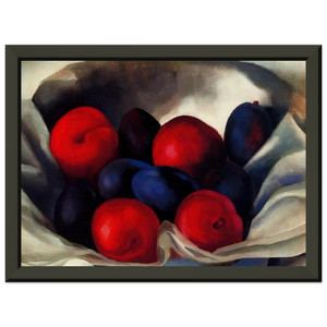 Georgia OKeeffe  Plums Premium Metal Framed Art Print / Poster