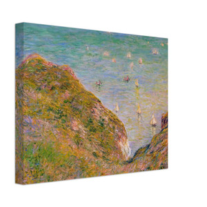 claude monet  View from the Cliff at Pourville Bright Weather Canvas