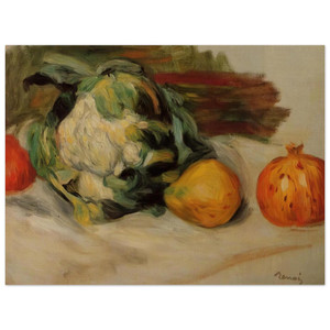 PierreAuguste Renoir  Cauliflower and Pomegranates Aluminum Print