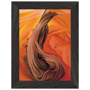 Georgia OKeeffe  Stump in Red Hills Premium Wooden Framed Art Print / Poster
