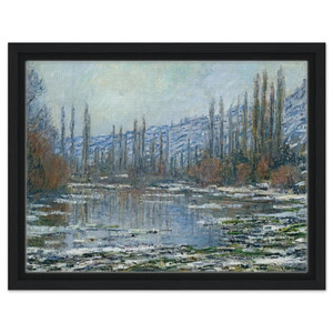 claude monet  The Thaw at Vetheuil Framed Canvas