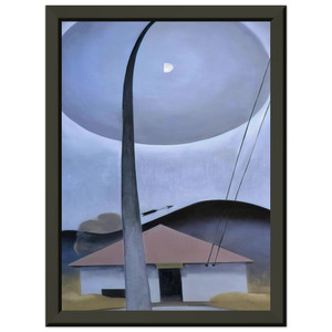 Georgia OKeeffe Little House with Flagpole Premium Metal Framed Art Print