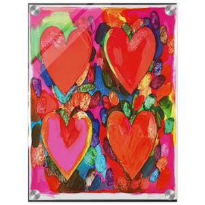 Jim Dine  FOUR HEARTS 1969 Acrylic Print