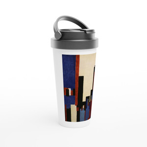 Frantisek Kupka - Vertical Plains Blue and Red Travel Mug