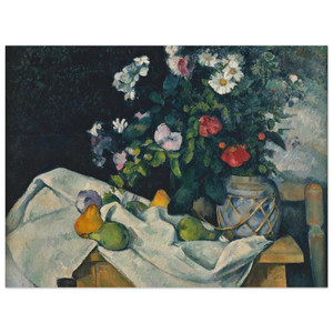 Paul Cezanne  Still Life with Flowers and Fruit Aluminum Print