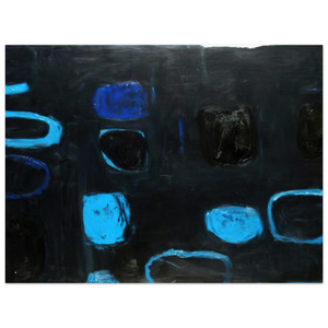 William Scott  Composition with Blue and Black  1959 Aluminum Print