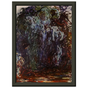 claude monet  Weeping Willow Premium Metal Framed Art Print / Poster