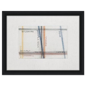 Edward Ruscha  GRANT FROM LOS FRANCISCO SAN ANGELES PORTFOLIO Framed Canvas