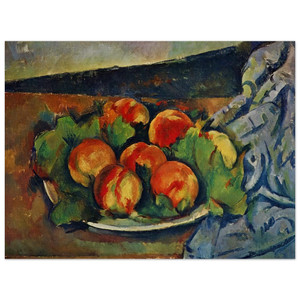 Paul Cezanne  Dish of Peaches Wood Print