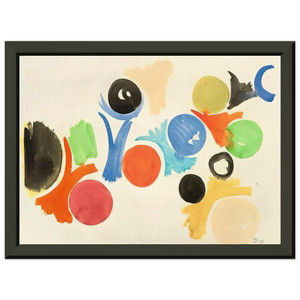 Alfred Manessier  Untitled  1957 N6 Premium Metal Framed Art Print / Poster