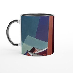 Charles Sheeler - Ballardvale - 1946 Ceramic Mug with Color Inside