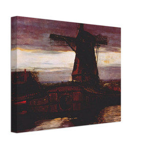 Piet Mondrian  Stammer Mill with Streaked Sky Canvas