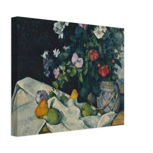 Paul Cezanne  Still Life with Flowers and Fruit Canvas