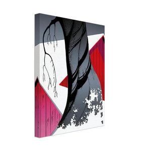 Eyvind Earle  Red Barn and Grey Sky Canvas