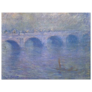 claude monet  Waterloo Bridge in the Fog Wood Print