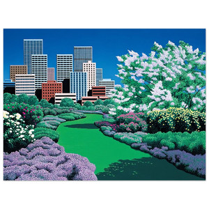Hiroshi Nagai  City Garden Aluminum Print