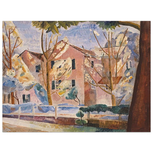 Grace Cossington Smith  House with trees  1935 Wood Print
