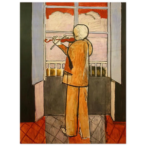 Henri Matisse  THE VIOLINIST AT THE WINDOW 1918 Wood Print