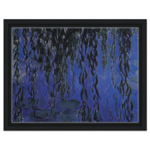 claude monet  Water Lilies and Weeping Willow Branches Framed Canvas