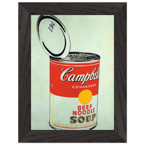 Andy Warhol Big Campbells Soup Can 19c Beef Noodle Framed Art Print