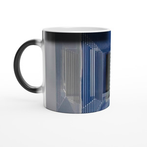 Jesus Rafael Soto - CUBE WITH AMBIGOUS SPACE 1981 Magic Ceramic Mug