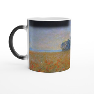 claude monet - Oat and Poppy Field Magic Ceramic Mug