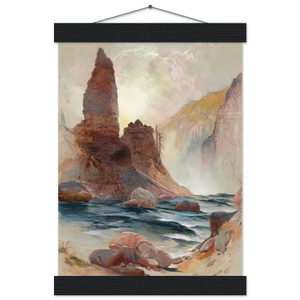 Thomas Moran Tower Falls Yellowstone Museum Matte Poster with Hanger