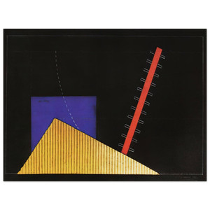 Enrico Prampolini  IL MERCANTE DI CUORI BOZZETTO DI SCENA 1927 Wood Print