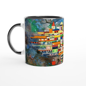 Rene Portocarrero - CITY 1954 Ceramic Mug with Color Inside