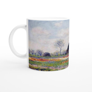 claude monet - Tulip Fields at Sassenheim near Leiden Ceramic Mug