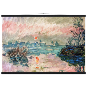 claude monet  Sunset at Lavacourt Museum-Quality Matte Paper Poster with Hanger