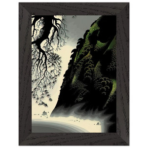 Eyvind Earle  Little Big Sur Premium Wooden Framed Art Print / Poster
