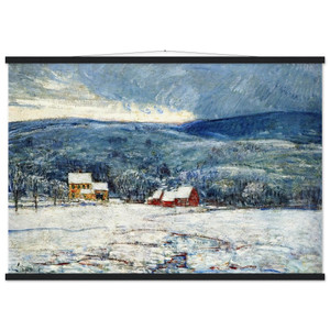 Childe Hassam Winter in the Connecticut Hills Museum Matte Poster with Hanger